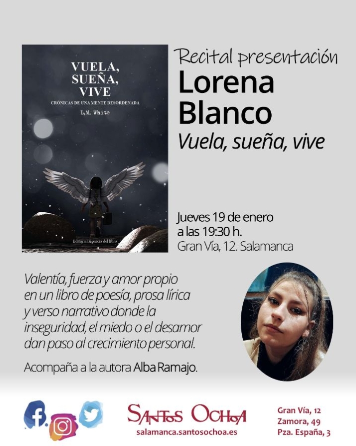 Lorena Blanco presenta este jueves 'Vuela, sue&ntilde;a, vive. Cr&oacute;nicas de una mente desordenada' | Imagen 1