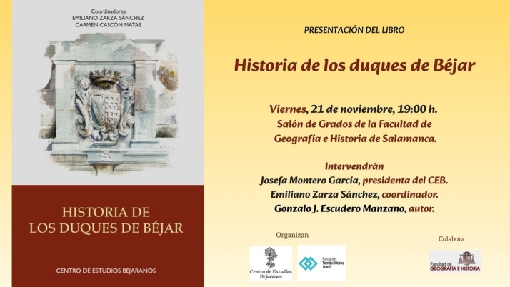 La USAL acoge la presentaci&oacute;n del libro 'Historia de los duques de B&eacute;jar', una obra coral de 15 investigadores | Imagen 1