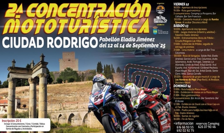Todo listo para la II Concentraci&oacute;n Mototur&iacute;stica de Ciudad Rodrigo: fechas, programa y precios | Imagen 1