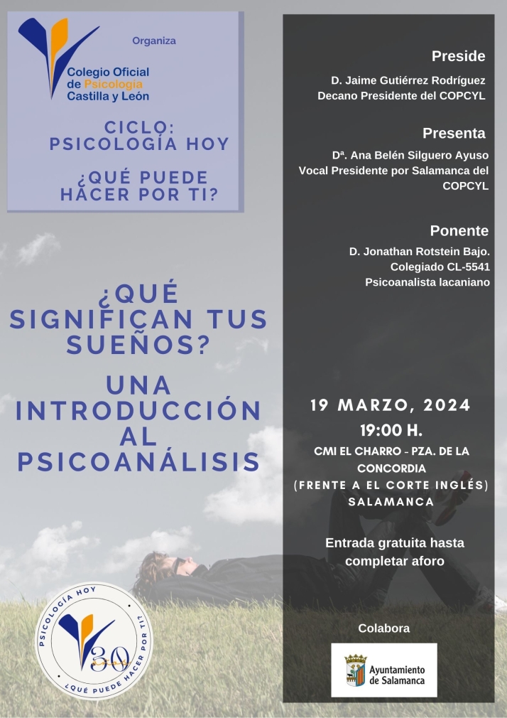 Interesante charla en Salamanca para este martes: &lsquo;&iquest;Qu&eacute; significan tus sue&ntilde;os? Una introducci&oacute;n al psicoan&aacute;lisis&rsquo; | Imagen 1