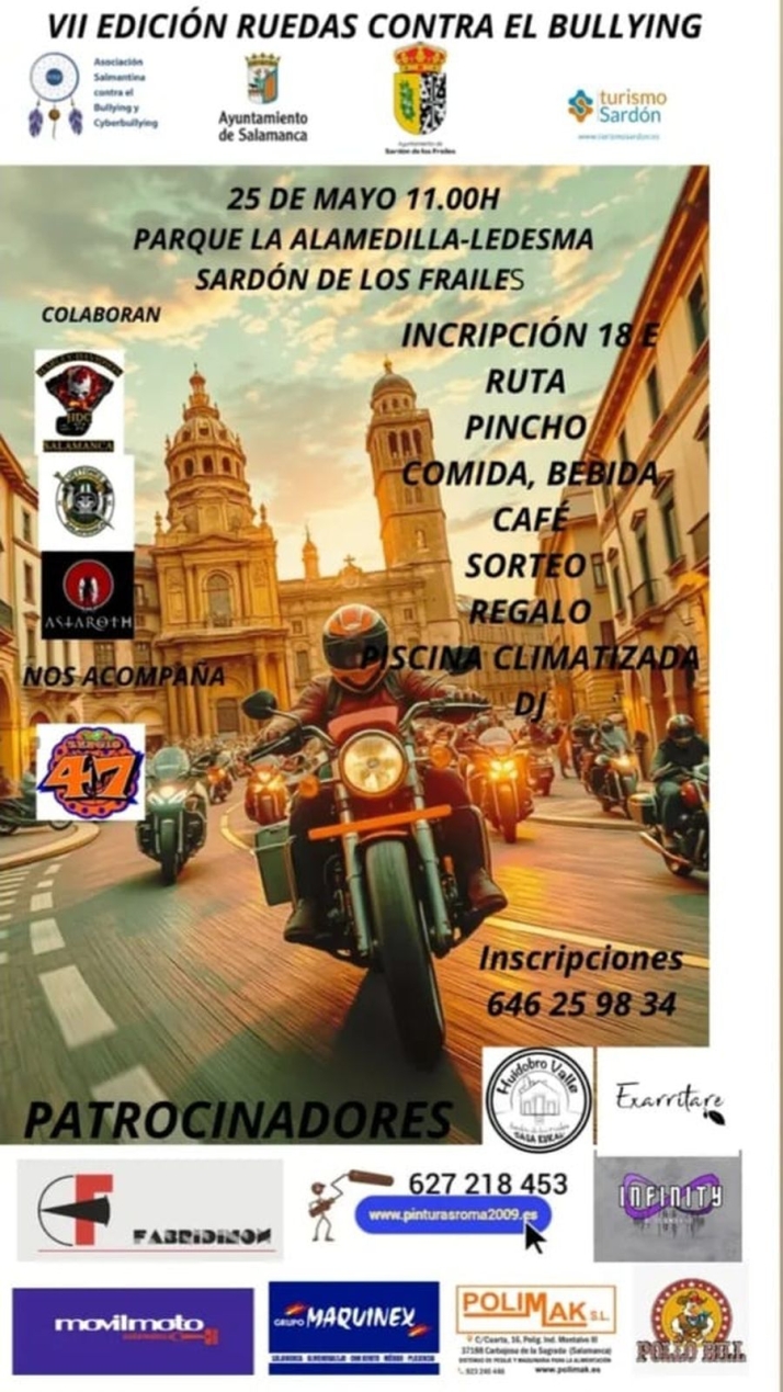 M&aacute;s de cien moteros ruedan este domingo en Salamanca contra el acoso escolar | Imagen 1