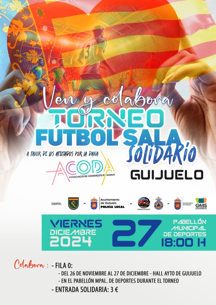 Guijuelo organiza un torneo solidario de  f&uacute;tbol sala a favor de los afectados por la DANA  | Imagen 1