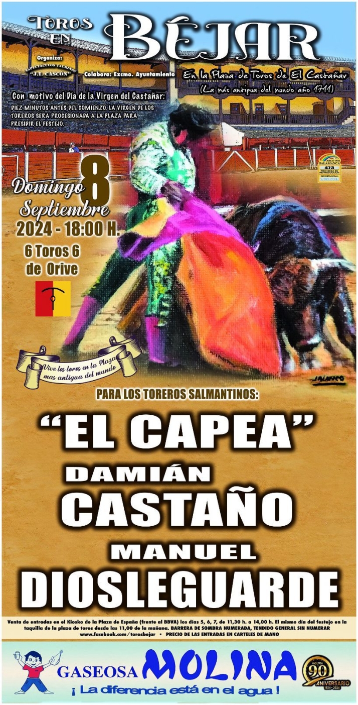 'El Capea', Dami&aacute;n Casta&ntilde;o y Manuel Diosleguarde, el cartel taurino de las fiestas de B&eacute;jar | Imagen 1