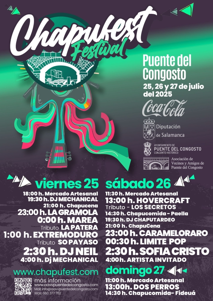 Llega el CHAPUFEST al Puente del Congosto, tres d&iacute;as que suenan a pueblo vivo | Imagen 1