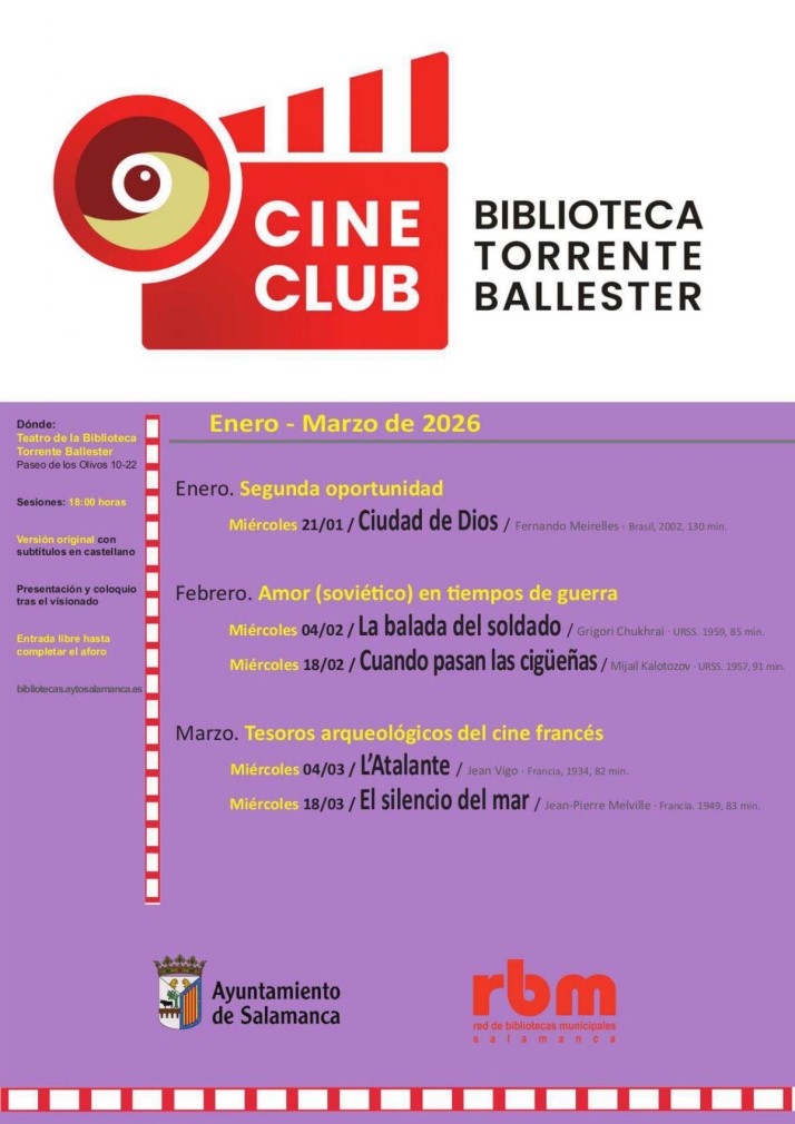 Salamanca ofrece cine brasileño, soviético y francés gratis en la Biblioteca Torrente Ballester | Imagen 1