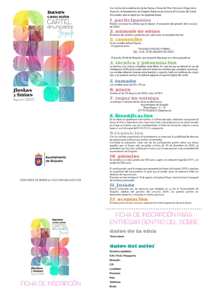 Concurso para elegir el cartel anunciador de las Fiestas de Guijuelo: el ganador se llevar&aacute; 500 euros | Imagen 2