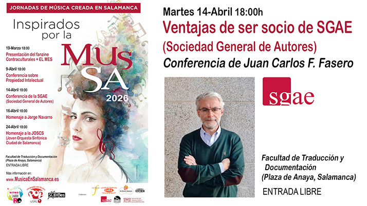 Conferencia: Ventajas de ser socio de la SGAE, MusSa 2026