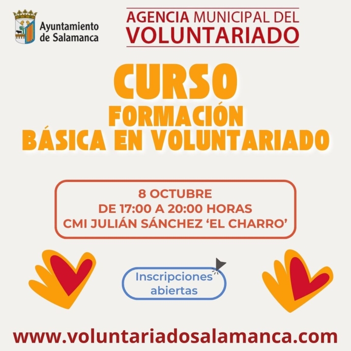 El Ayuntamiento de Salamanca abre las inscripciones para un nuevo curso gratuito de formaci&oacute;n b&aacute;sica en voluntariado | Imagen 1