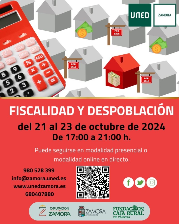 La UNED de Zamora acoge un curso gratuito sobre la 'Fiscalidad y Despoblaci&oacute;n' | Imagen 1