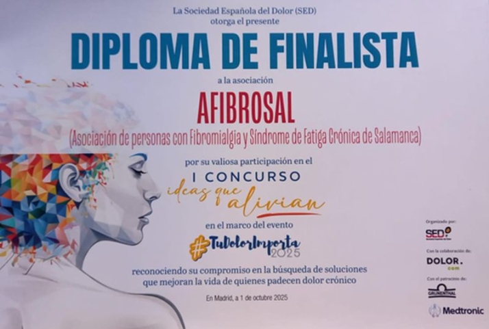 El proyecto 'Mu&eacute;vete por tu salud' de Afibrosal, finalista en un certamen nacional sobre el dolor | Imagen 1