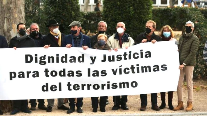 Protesta por la declaración del ex jefe de ETA ‘Mikel Antza el pasado 21 de diciembre. Foto de Isabel Infantes - EP