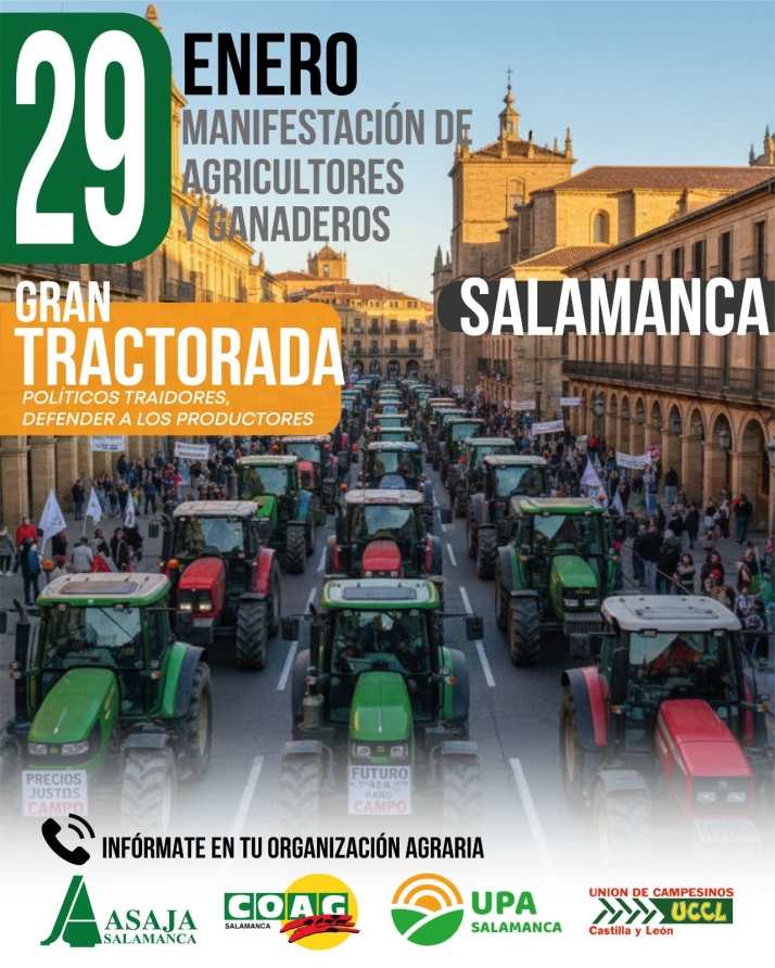 El campo salmantino inicia una semana de protestas que culminar&aacute; con una gran tractorada el jueves | Imagen 2