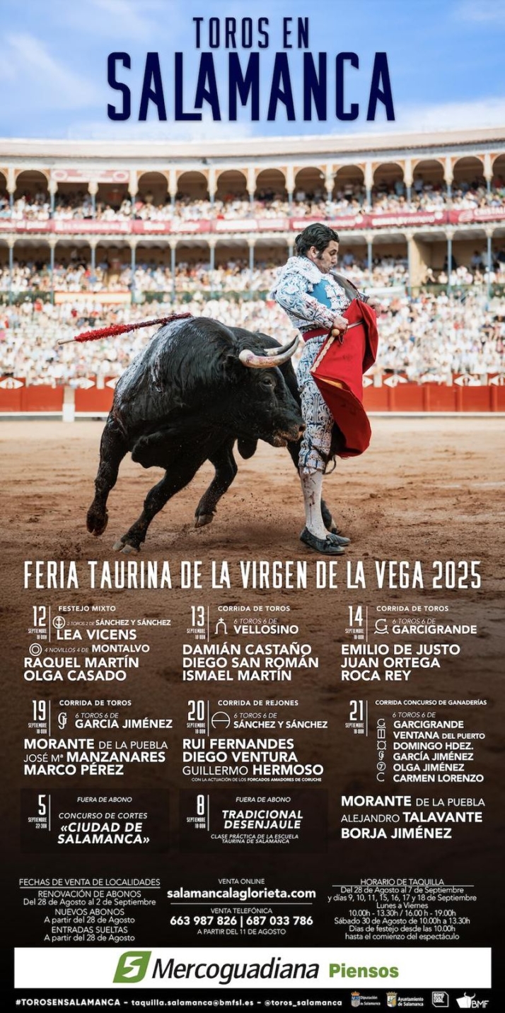 Estos son los carteles de la Feria Taurina de Salamanca 2025 | Imagen 1