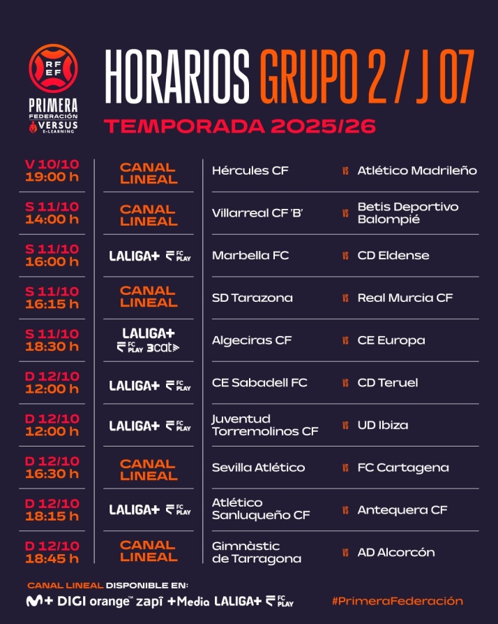 Horario y dónde ver el Unionistas - Mérida y el resto de la jornada 7 de Primera Federación | Imagen 2
