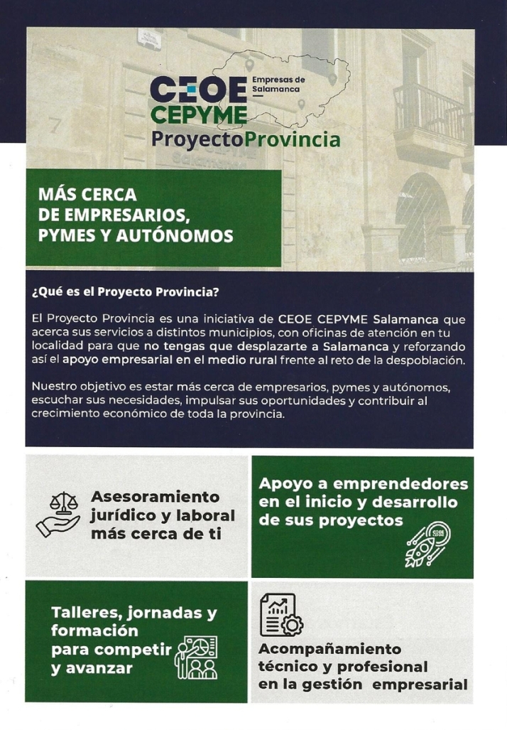 CEOE CEPYME Salamanca desembarca en Vitigudino con su 'Proyecto Provincia' para asesorar a empresas y aut&oacute;nomos | Imagen 2