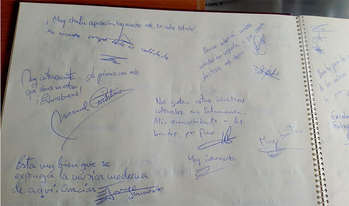 Libro de visitas de la Exposición MusSa 2022