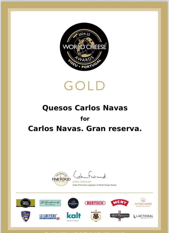 Quesos Carlos Navas, galardonado con dos medallas de oro y una de bronce en el prestigioso certamen mundial World Cheese Awards | Imagen 3