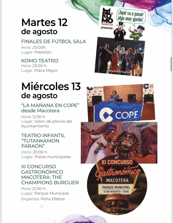 Llegan las esperadas fiestas de San Roque en Macotera: Este es el programa completo de actividades d&iacute;a a d&iacute;a | Imagen 3