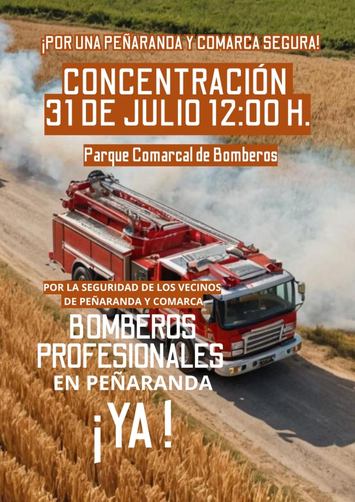 Pe&ntilde;arandinos y vecinos de toda la comarca se movilizan para participar este jueves en la gran concentraci&oacute;n por la llegada de bomberos profesionales | Imagen 1