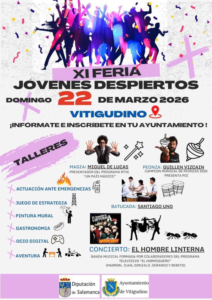 Vitigudino acoger&aacute; la XI Feria J&oacute;venes Despiertos con talleres, magia y m&uacute;sica | Imagen 1