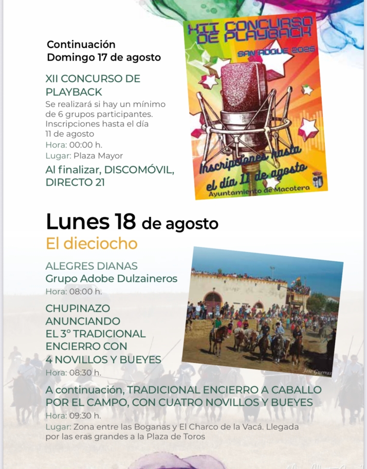 Llegan las esperadas fiestas de San Roque en Macotera: Este es el programa completo de actividades d&iacute;a a d&iacute;a | Imagen 9