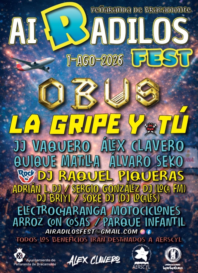 Obús, la Gripe y Tú, Alex Clavero o JJ Vaquero, entre los protagonistas del II Airadilos Fest: vuelve a lo grande a Peñaranda el 1 de agosto | Imagen 1