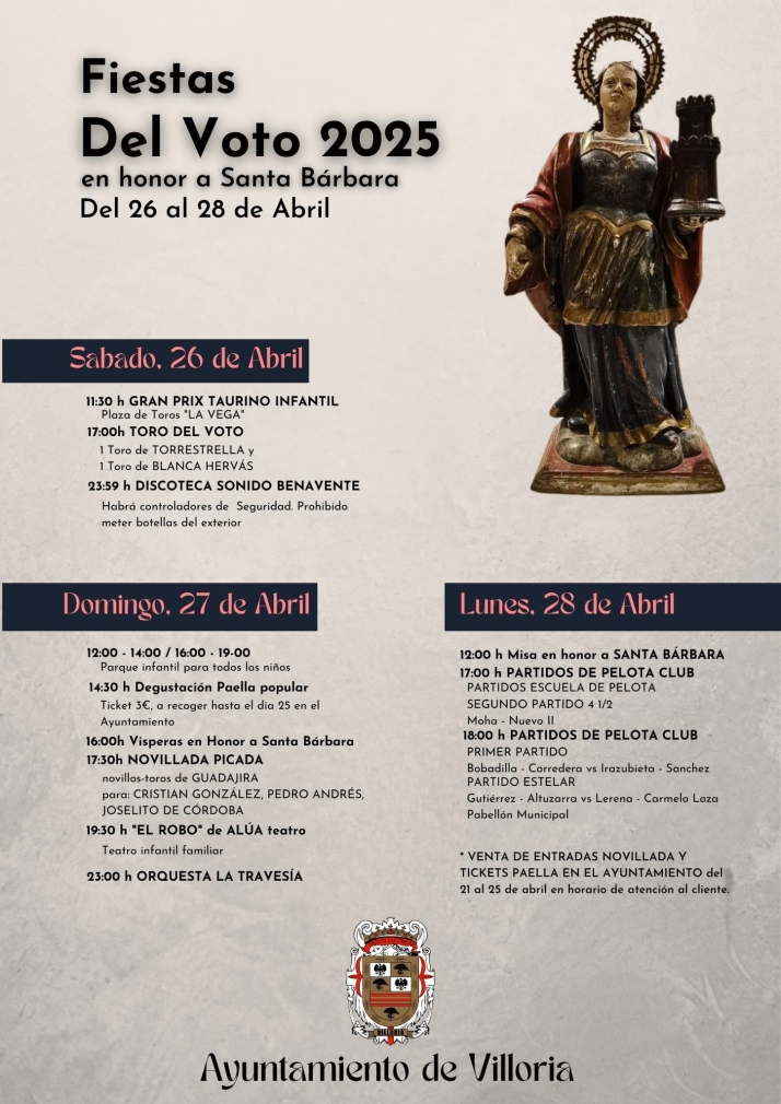 Tres jornadas de celebración para vivir las esperadas Fiestas del Voto en Villoria | Imagen 1