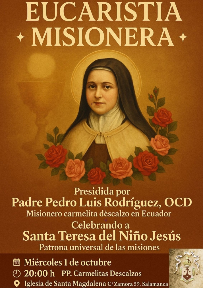 Una eucarist&iacute;a misionera en honor a Santa Teresa del Ni&ntilde;o Jes&uacute;s para renovar el compromiso solidario en Salamanca | Imagen 1