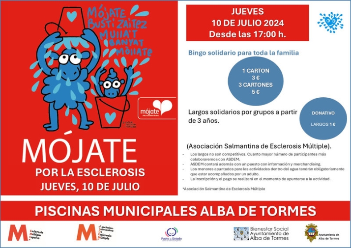 Un chapuz&oacute;n y un bingo para dar visibilidad a la esclerosis m&uacute;ltiple el 10 de julio | Imagen 1