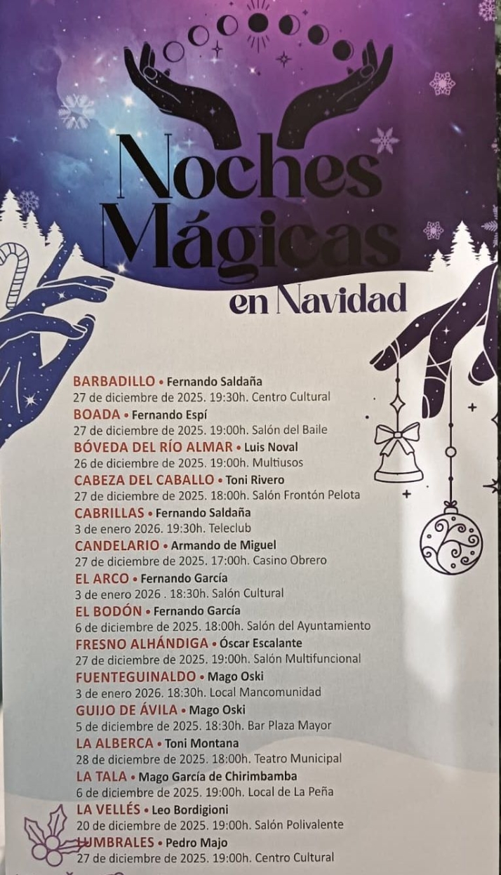 Fechas y horarios de las actuaciones de magia que llegarán a 34 pueblos salmantinos | Imagen 2