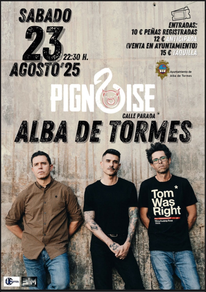 Alba de Tormes pone a la venta las entradas para el concierto de Pignoise | Imagen 1