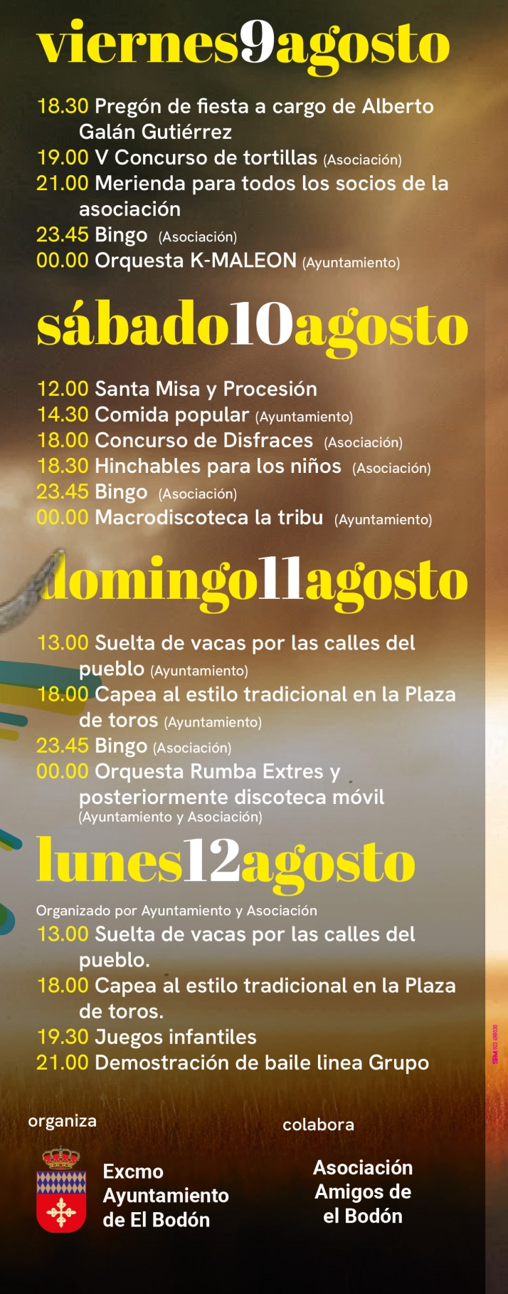 Programa fiestas San Lorenzo 24 El Bod&oacute;n | Imagen 1