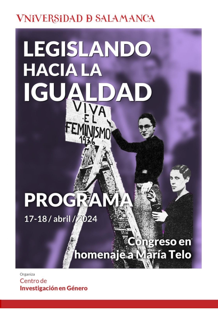 'Legislando hacia la igualdad', un congreso homenaje a Mar&iacute;a Telo en Salamanca | Imagen 1