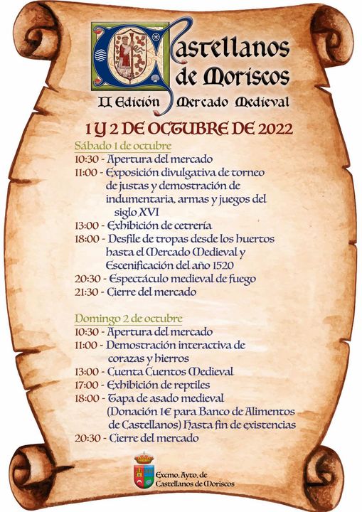 Cuenta atr&aacute;s para el II Mercado Medieval de Castellanos de Moriscos | Imagen 1