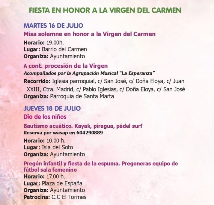 Aqu&iacute; tienes el programa de las Fiestas de Santa Marta | Imagen 4