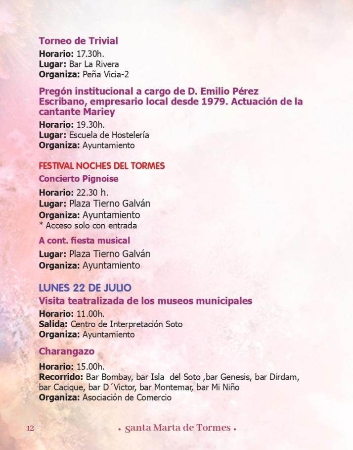 Aqu&iacute; tienes el programa de las Fiestas de Santa Marta | Imagen 7