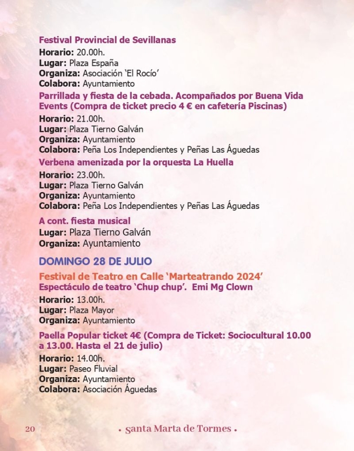 Aqu&iacute; tienes el programa de las Fiestas de Santa Marta | Imagen 13