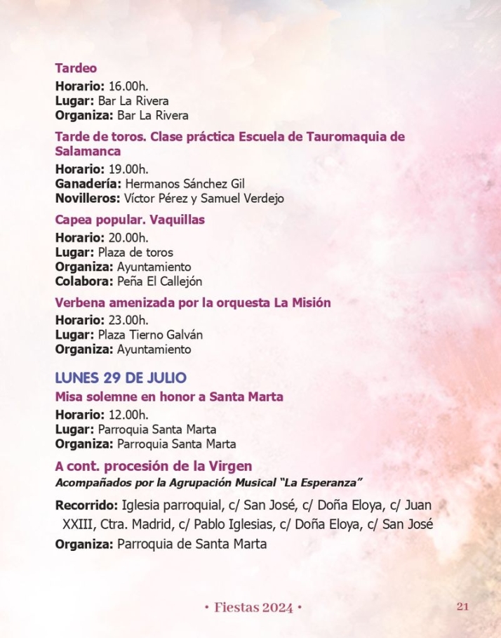 Aqu&iacute; tienes el programa de las Fiestas de Santa Marta | Imagen 14