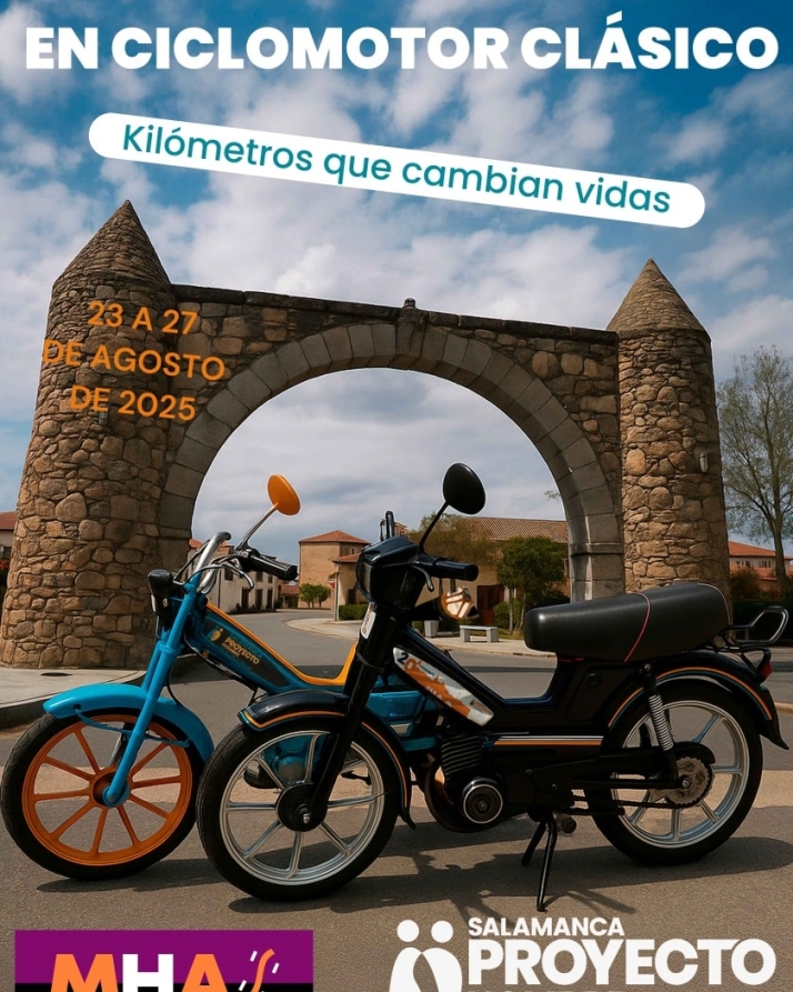 En ciclomotor contra la despoblación: el original Raid Solidario de Proyecto Hombre vuelve a las carreteras | Imagen 1