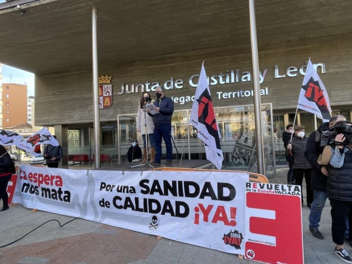 Una de las protestas de la plataforma España Vaciada - EP