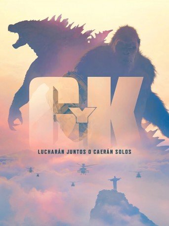 Cartel de Godzilla y kong: el nuevo imperio