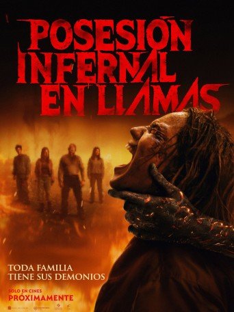 Cartel de Posesión infernal: en llamas