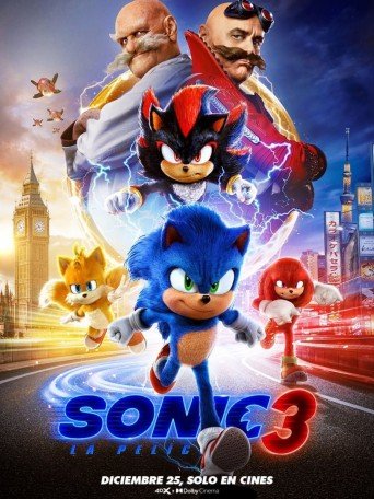 Cartel de Sonic 3: la película