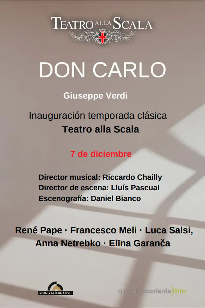 Cartel de Ópera Don Carlo Teatro alla Scala 