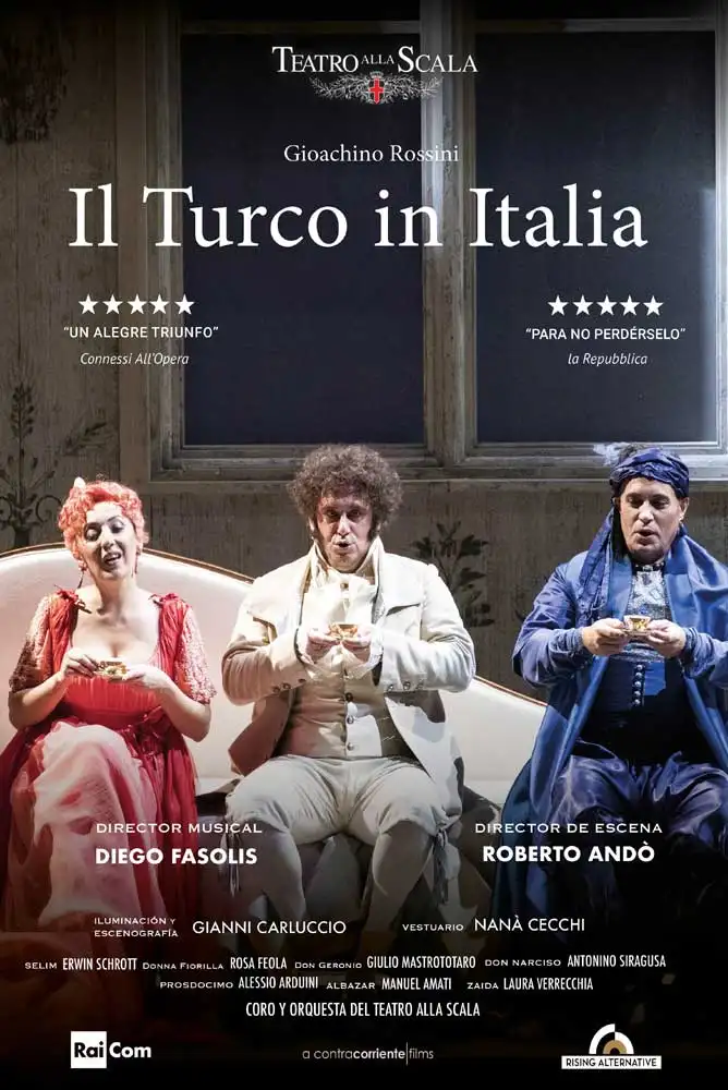 Cartel:  Ópera El turco en Italia, de Rossini 